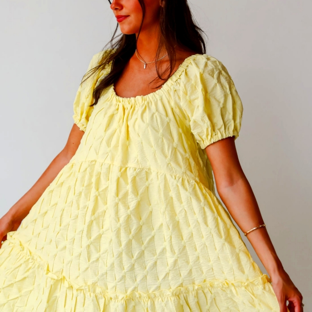 Yellow Baby Doll Dress